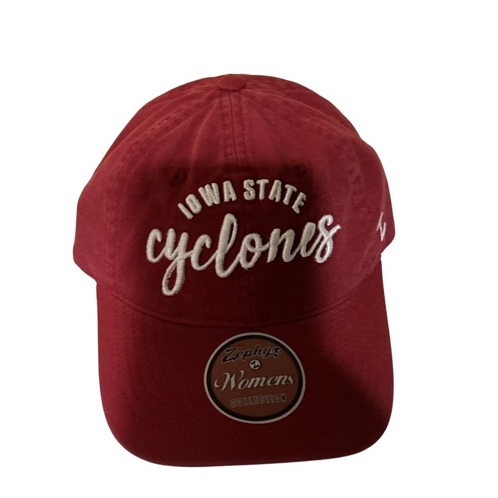 NEW Iowa State Cyclones ISU Red Embroidered Zephyr Adjustable Cotton Hat Women's - Picture 2 of 8